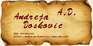 Andreja Dosković vizit kartica